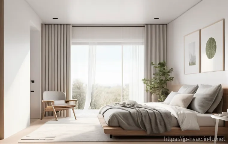 공조냉동기계 시스템의 설계 원리 - **"A tranquil, modern living space designed for ultimate comfort and wellness. Sunlight gently strea...